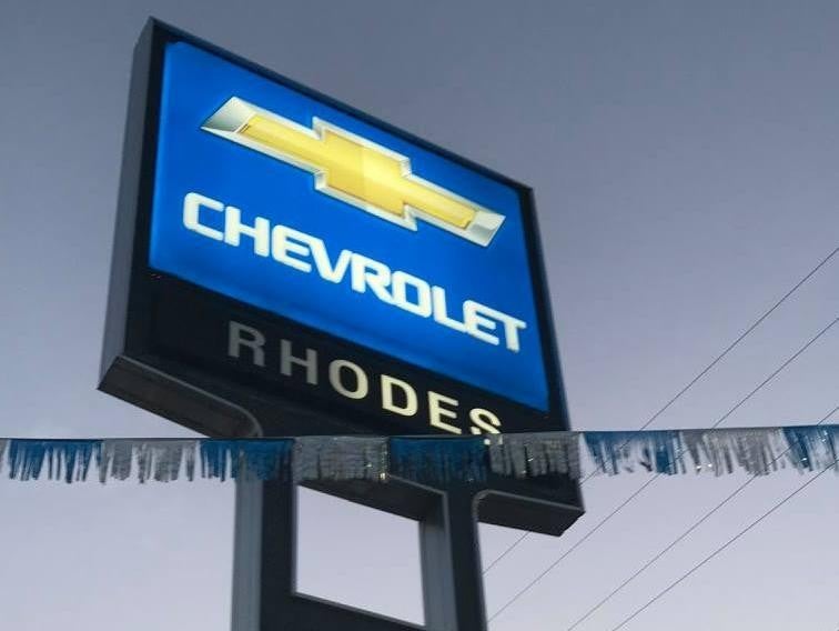 Rhodes Chevrolet Dealership sign